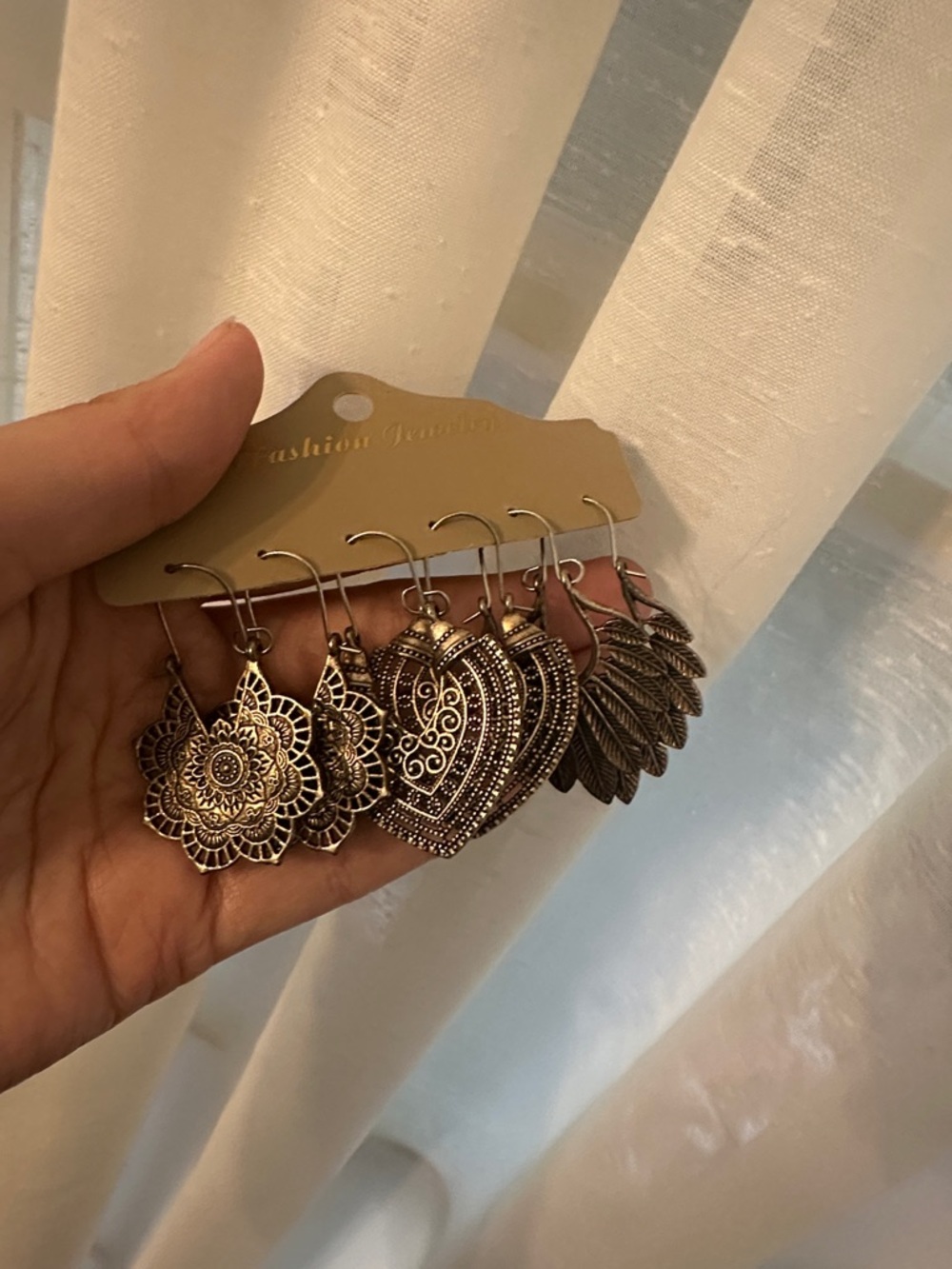 Fashion Jewelry Bronze-Tone Boho Drop Earring Set